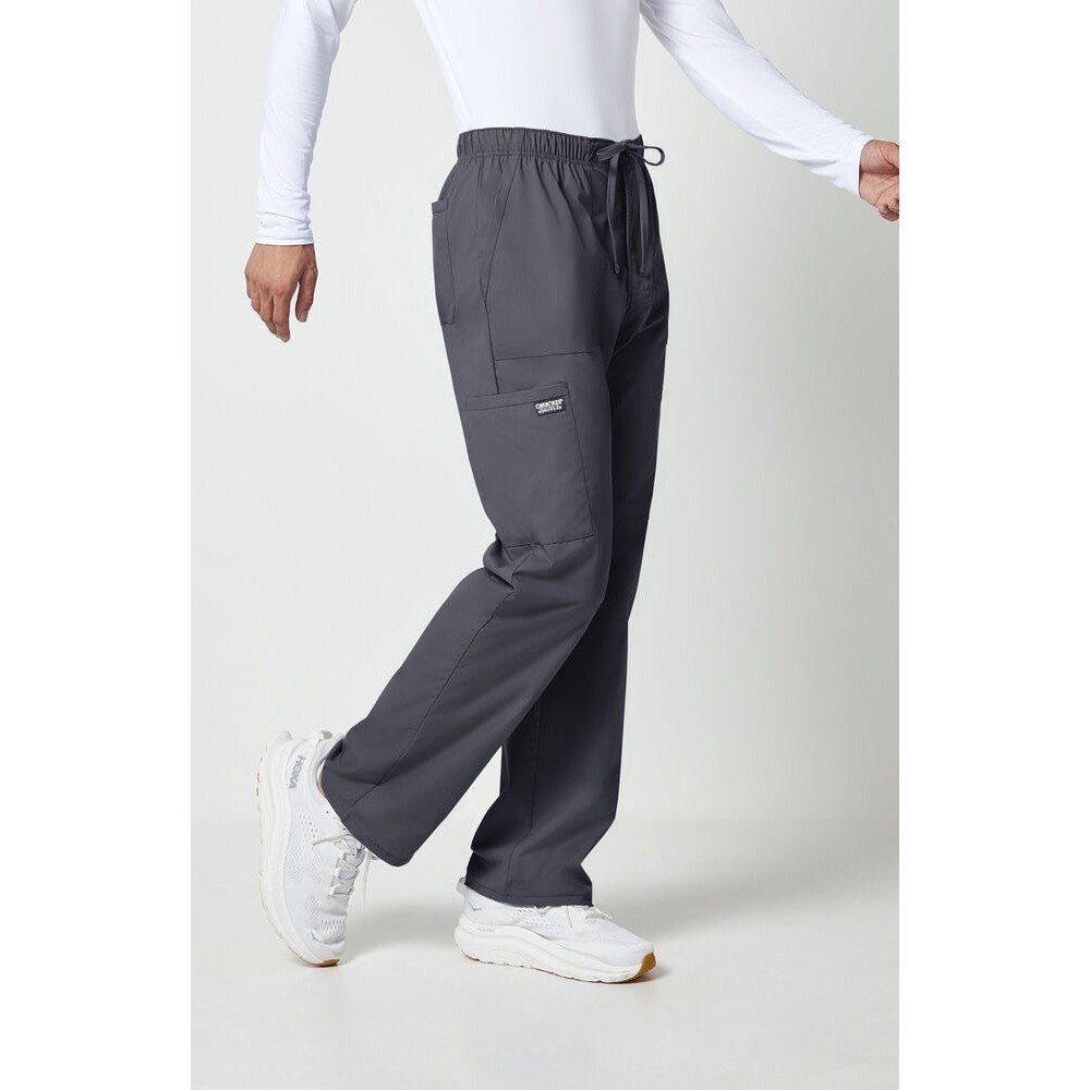 Cherokee Workwear Professionals Mens Scrub Pants Drawstring Pewter XL Short NWT